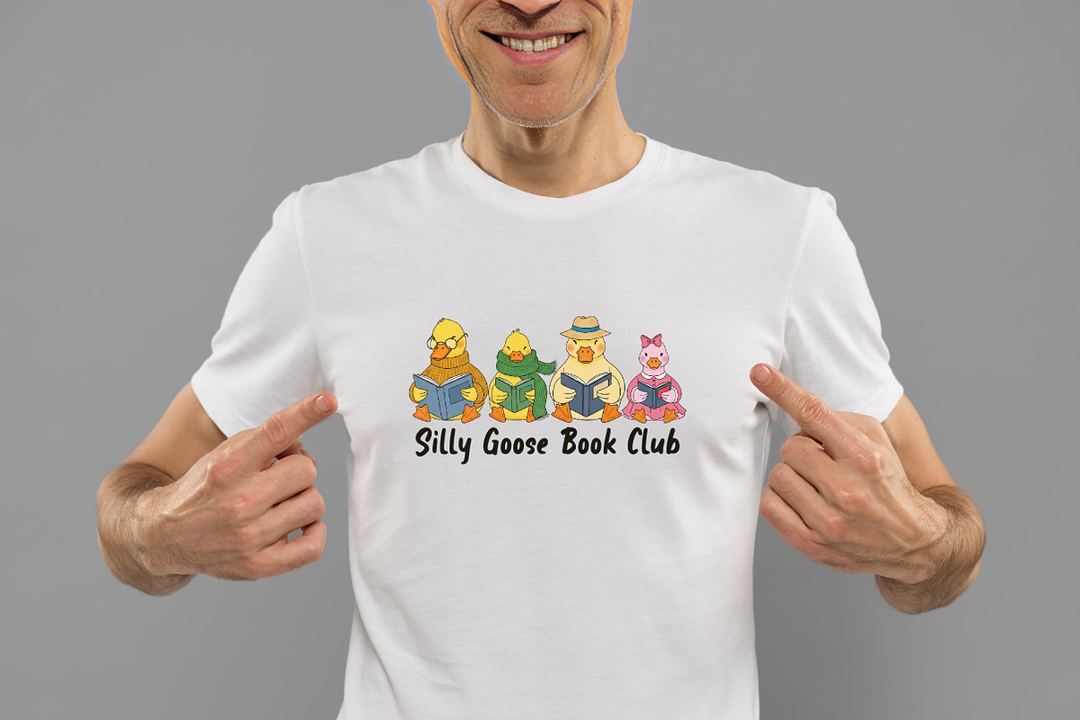 Silly Goose Book Club Reading PNG, an Illustration by Daily.Designs (Photo 2 of 5)