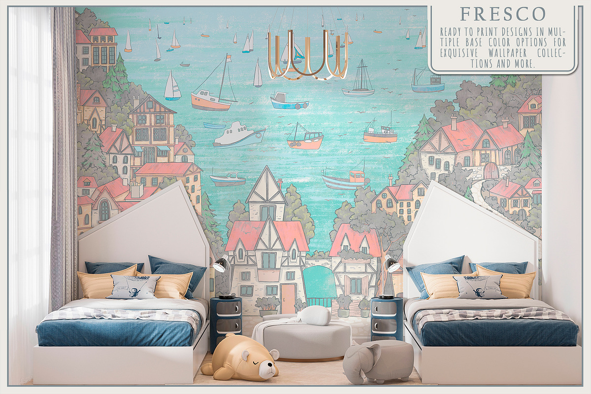 Fresco collection Sailing Town, a Wallpaper Graphic by Natalia0307 (Photo 10 of 14)