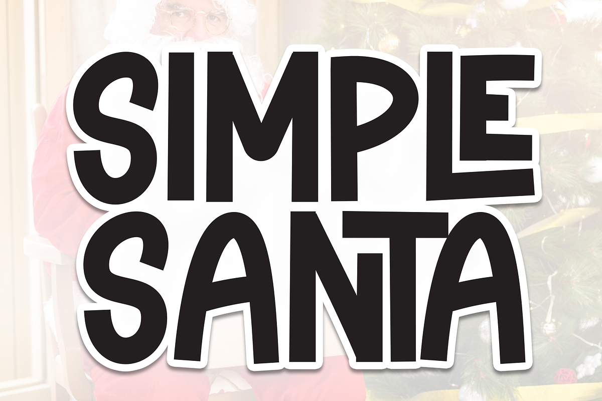 Simple Santa | Script Font, a Script Font by Scratchones (Photo 1 of 9)