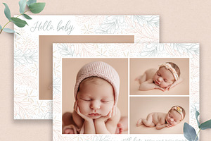 Birth Announcement Template PSD