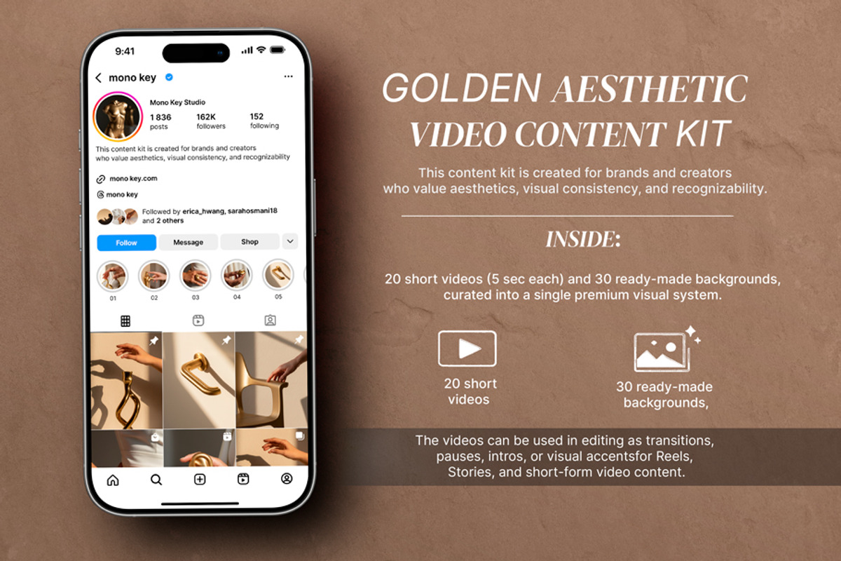 Quiet Luxury Edit: Video & Photo Kit, a Social Media Template by MONO KEY STUDIO (Photo 4 of 8)