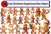 Cute Christmas Gingerbread Man, an Illustration by Design Market (Thumbnail 1 of 3)