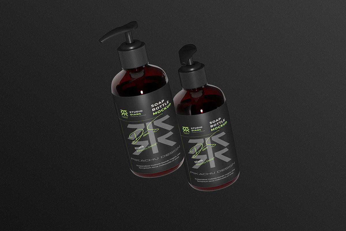 Soap Bottle Mockup, a Cups & Container Mockup by Pikachudesign (Photo 4 of 5)