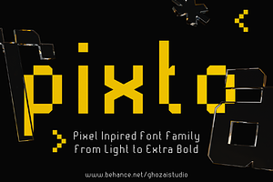 Pixto - Pixel Inspired Font