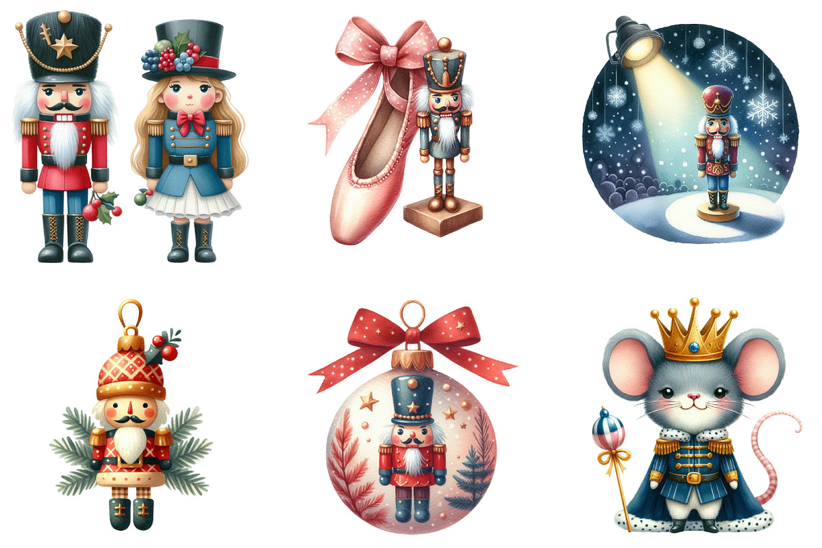 Christmas Nutcracker Clipart, an Illustration by DreamArtGraphic (Photo 6 of 6)