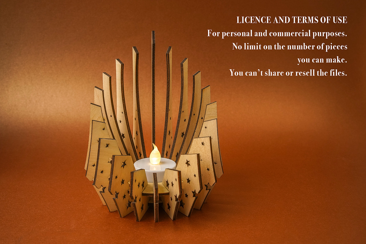Candle Holder Star 4 Laser Cutter., an Object Graphic by MaramadeLaser (Photo 2 of 5)