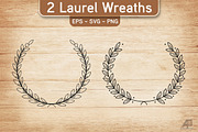Laurel Wreath SVG PNG Bundle, an Illustration by Actual Pixel (Thumbnail 10 of 17)