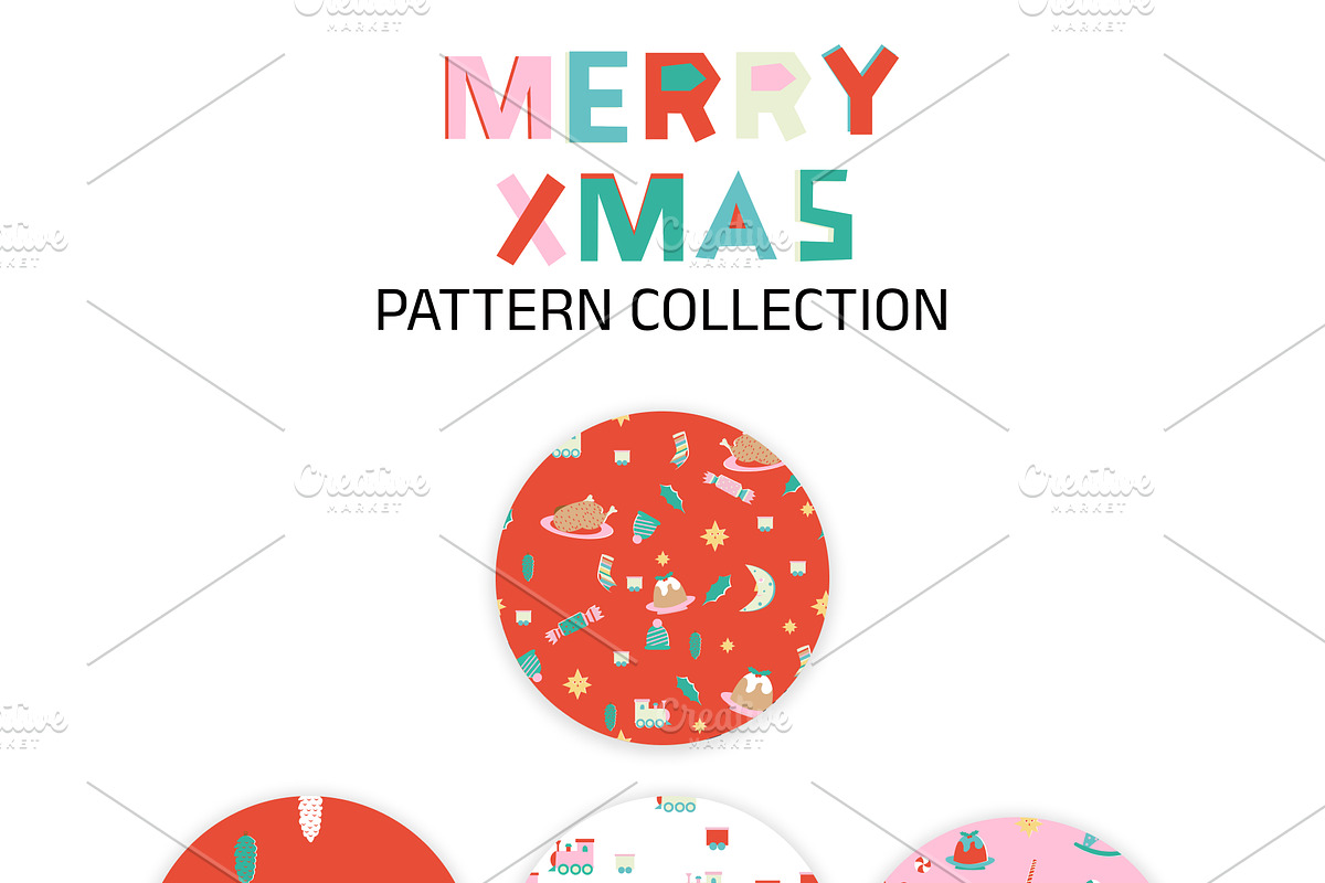 Merry Christmas. 50 BONUS elements, a Pattern Graphic by Lineli (Photo 4 of 10)