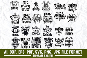 Zombie quotes svg, Halloween quotes