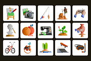 3D Hobby Icon Set, a Characters & Person 3D Model by Flat Icons (Thumbnail 8 of 8)
