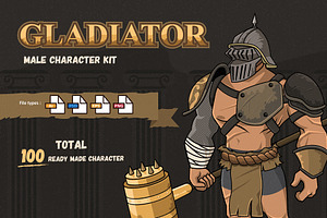Male Gladiator Character KIT 