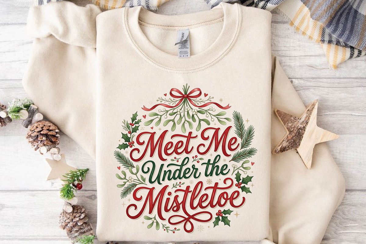 Meet Me Under the Mistletoe Christma, a Seasonal Illustration by DreamPrint404 (Photo 6 of 6)