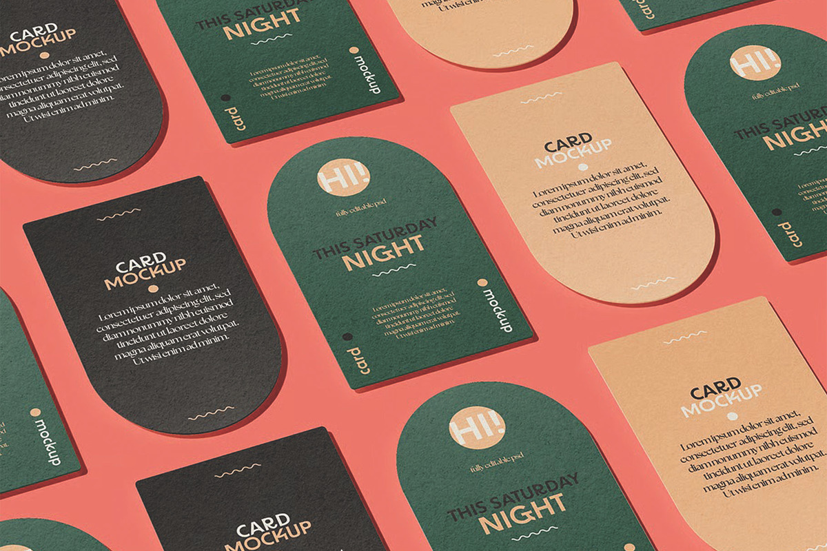 Set of Business Cards Mockup, an Advertising Mockup by skybluecreative (Photo 2 of 3)