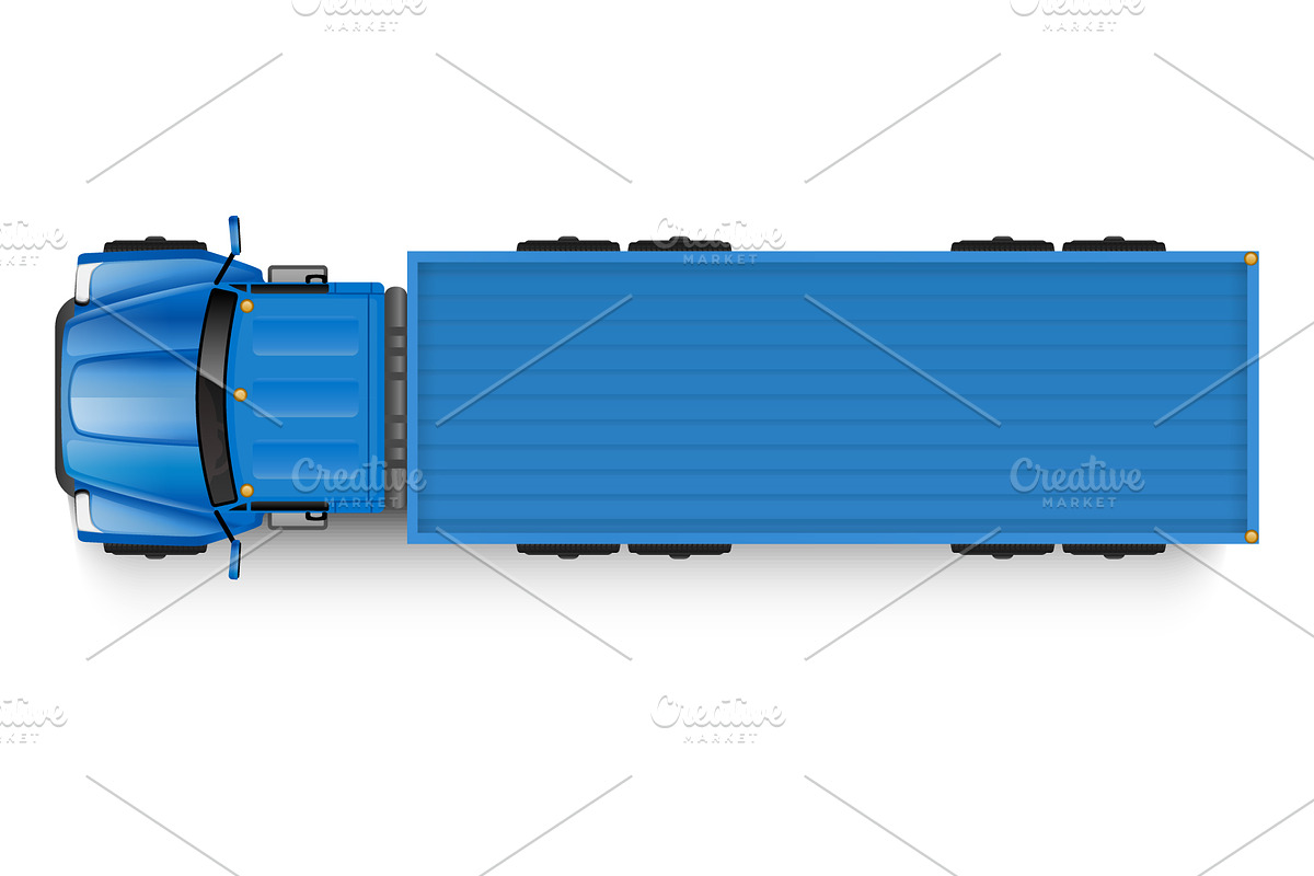 Top view set of trucks and vans, a Transportation Illustration by Yayasya (Photo 4 of 4)