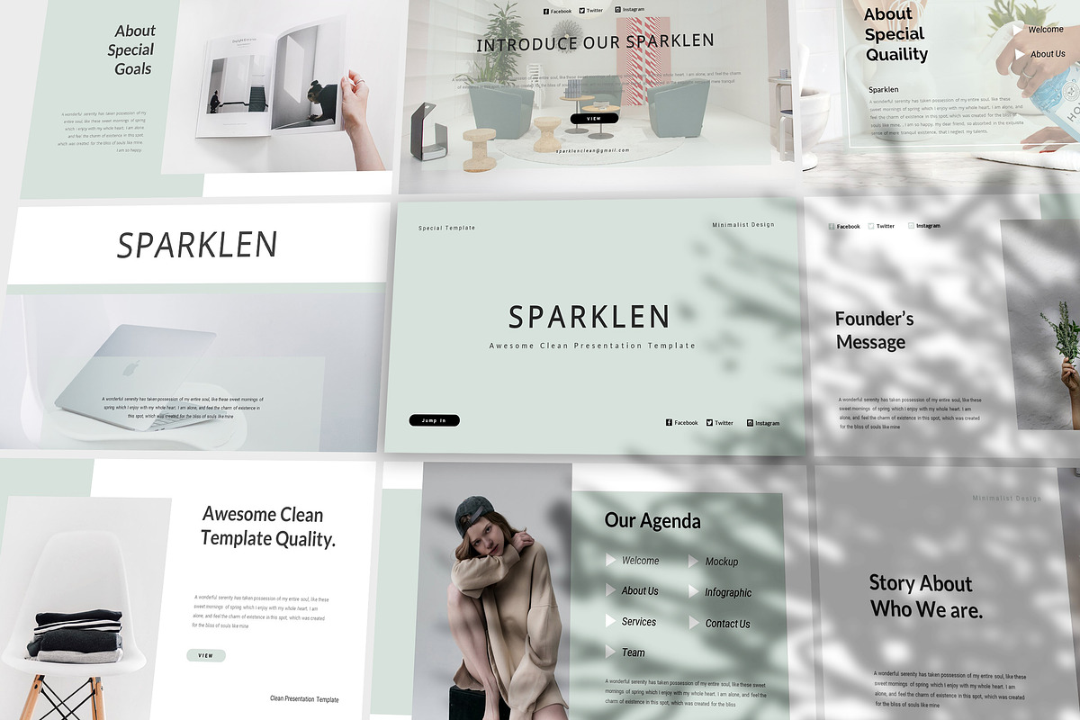 Sparklen -Clean Presentation Keynote, a Presentation Template by Raseuki (Photo 1 of 6)