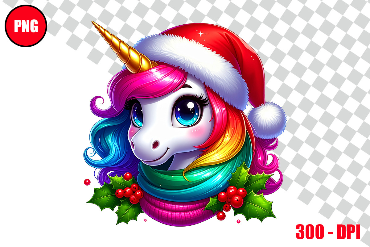Christmas Unicorn Clipart Bundle, an Animal Illustration by taramija (Photo 21 of 26)