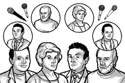 Hysterical Figures (Comedians), an Illustration by Vectory by BSC (Thumbnail 3 of 3)