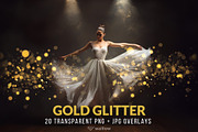 12 sparkle and glitter PNG overlays, a Layer Style Add-On by Walllow Creatives (Thumbnail 1 of 6)