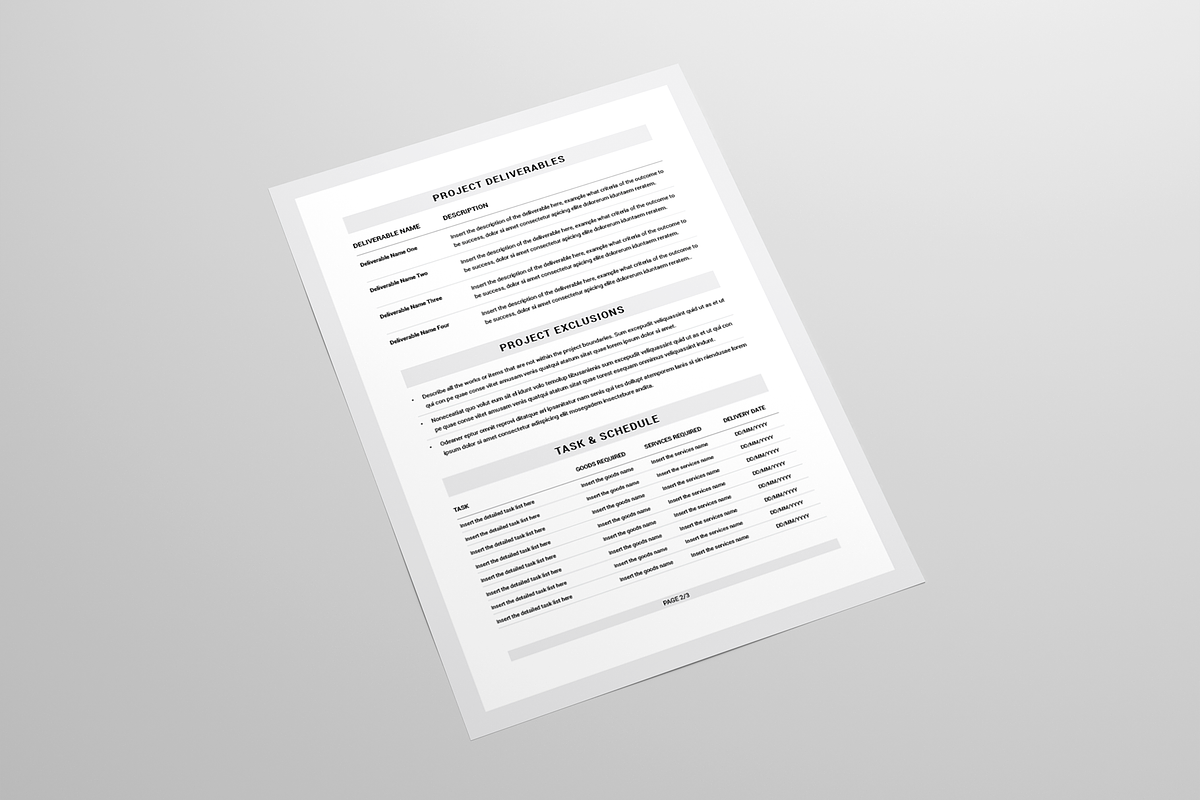 Scope Of Work | MS Word & Indesign, a Stationery Template by Leaflove (Photo 4 of 6)