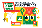 10 Online Freelancer Marketplace, a Finance Illustration by denayunebgt (Thumbnail 4 of 4)