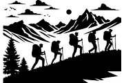 Hiking Adventure Vector Set, an Object Graphic by Creativeshirt (Thumbnail 2 of 13)