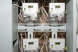 Electrical meters with electrical power cables, an Industrial Photo by Vapi