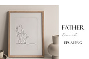FATHER line art, a Person Illustration by velychko.ua (Thumbnail 6 of 7)