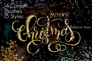 X-mas Glitter box Styles&brushes
