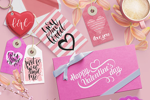 Valentine's Day Lettering And Cards