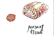 Watercolor Mediterranean food set-1, a Food Illustration by miminoshka (Thumbnail 3 of 7)