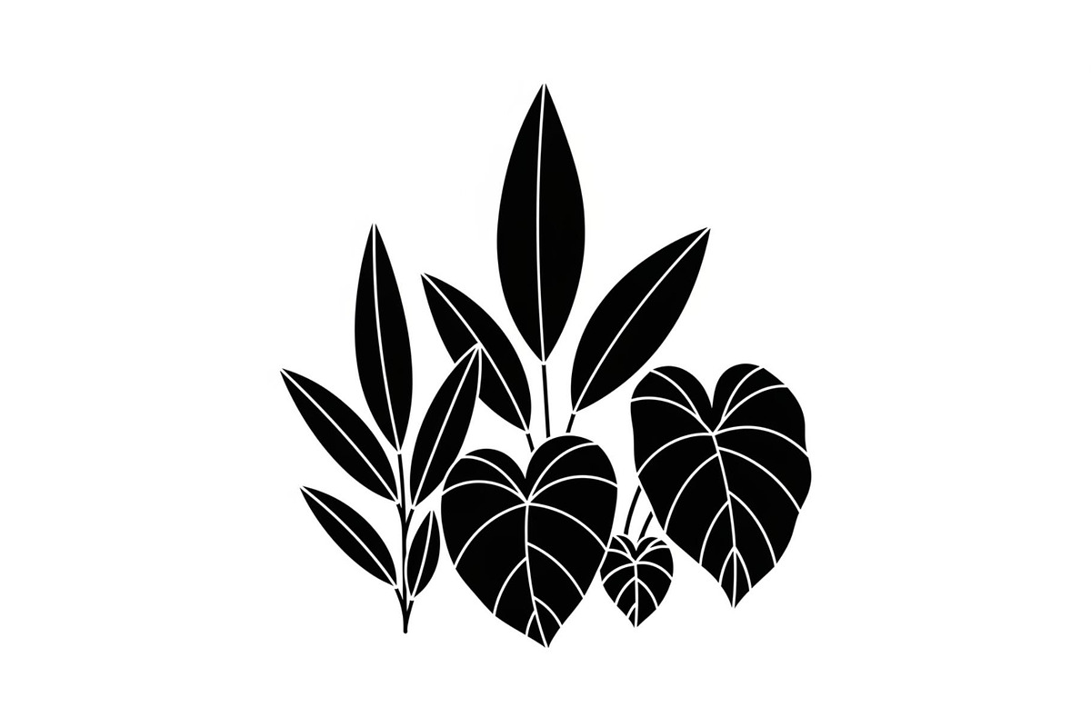 Minimal Botanical Leaf Silhouette Bu, an Illustration by Creativeshirt (Photo 45 of 51)