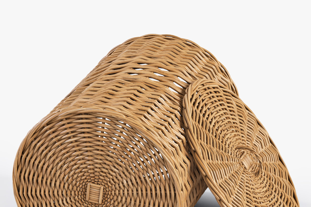 Wicker Laundry Basket 03 Natural, an Object 3D Model by Markelos (Photo 6 of 12)