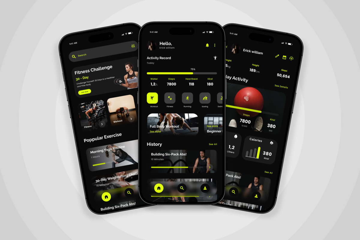 Fitsphere - Fitness Tracker App, an App Template by productype1 (Photo 4 of 5)