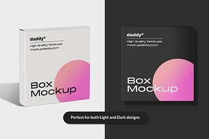 Thin Square Box Mockup