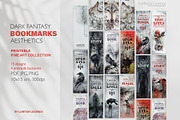 15 PRINTABLE Dark Fantasy Bookmarks, a Stationery Template by Lumitar (Thumbnail 1 of 5)