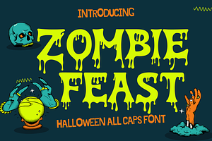 Zombie Feast – Horror Dripping Font