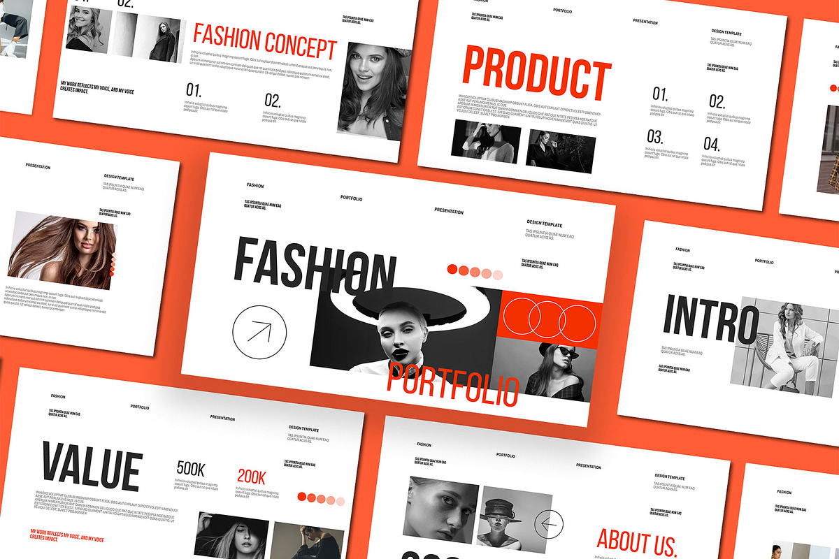Fashion Portfolio Presentation, a Presentation Template by Mighty-Slide (Photo 1 of 5)