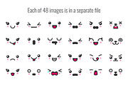 48 cute kawaii faces, a Person Illustration by Primula`s shop (Thumbnail 2 of 3)