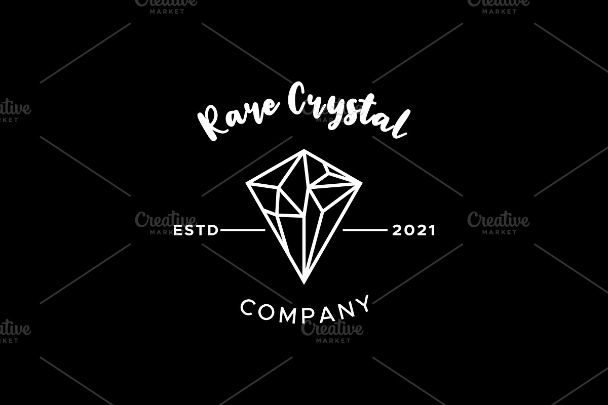 Crystal Diamond Minimalist Logo, a Branding & Logo Template by Atlantis X Nurman Arbai (Photo 1 of 2)
