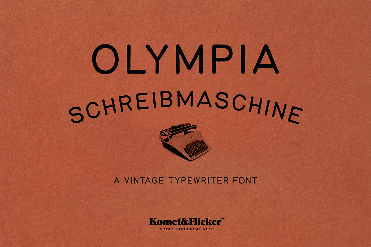 Olympia Schreibmaschine, a Sans Serif Font by Komet & Flicker (Photo 1 of 14)