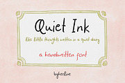 Quiet Ink - A Handwritten Font, a Handwritten Font by byherline (Thumbnail 1 of 4)