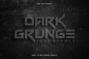 Dark Grunge Texture Text Effect PSD, a Layer Style Add-On by Beast Designer