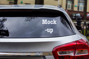 Window Car Mockup Vehicle Stickers