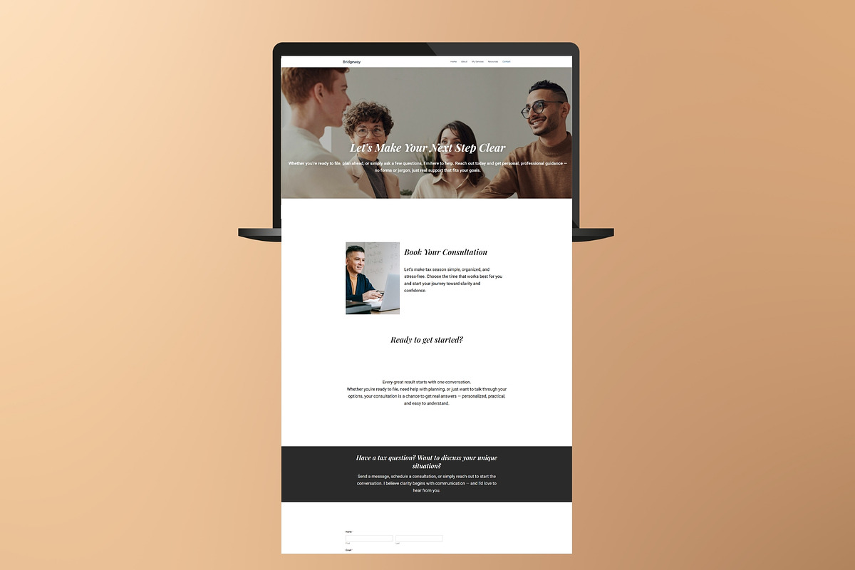 Bridgeway Tax Preparation Website preview 6