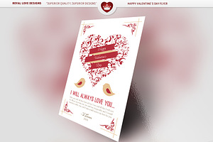 Happy Valentine's Day Flyer Template