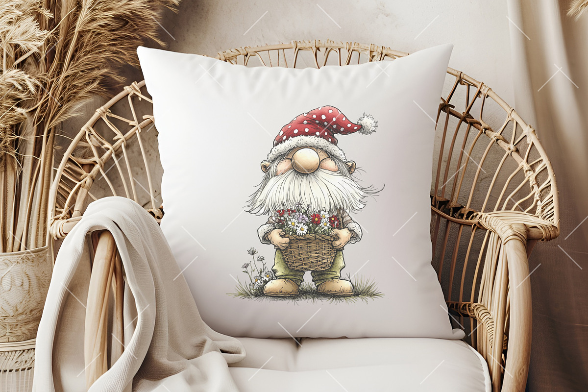 Whimsical Spring Gnome Clipart, an Illustration by OK Design (Photo 4 of 6)