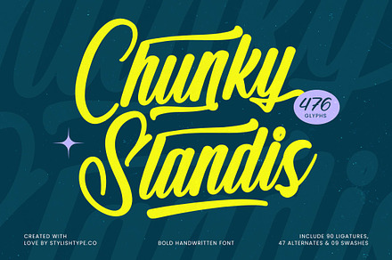 Chunky Slandis Bold Handwritten Font