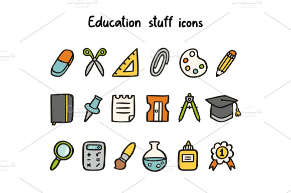 Education Stuff Icons