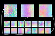 Unicorn Holographic Glass Textures, a Background Graphic by Kseniya-Omega (Thumbnail 2 of 6)