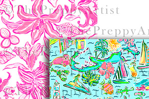 Preppy Pattern Set